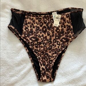 Aerie High Waisted Mesh Side Bikini Bottoms